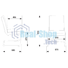 Кресло компьютерное Бюрократ CH-250-V/BLACK черный, искусственная кожа