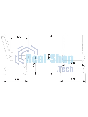Кресло Бюрократ CH-250-V/BLACK черный, экокожа, 120 кг, механизм качания