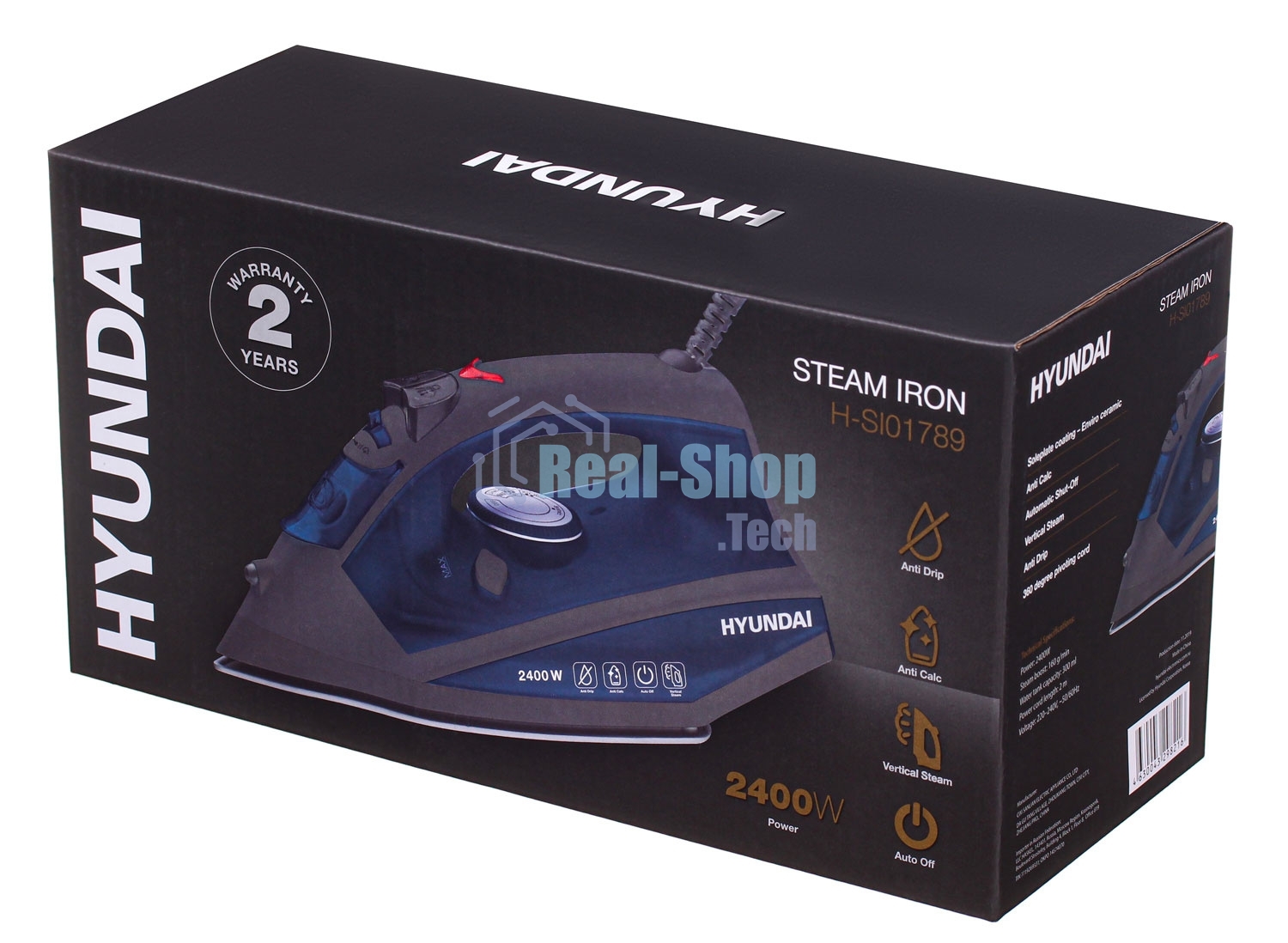 Утюг Hyundai H-SI01789 2400Вт серый/темно-синий