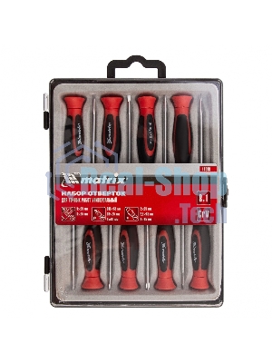 Набор отверток Matrix для точных работ универсальный, 8 шт., Crv