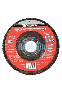 Круг лепестковый торцевой Matrix, P 100, 115 х 22,2 мм