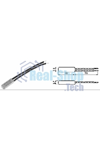 Термостат биметаллический KSD9700 5А/75 С нормально замкнутый