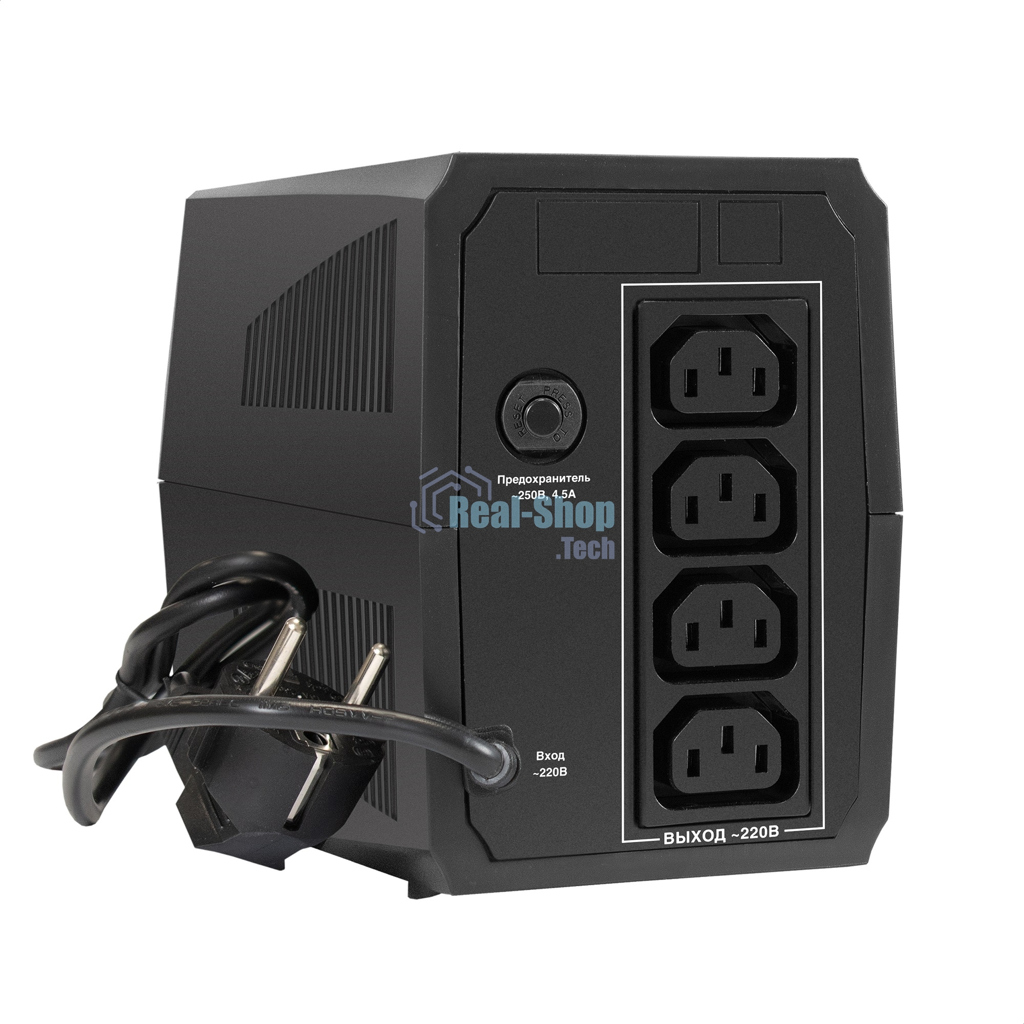 Источник бесперебойного питания ExeGate SpecialPro UNB-500.LED.AVR.4C13 500VA/300W, LED, AVR, 4*C13, черный