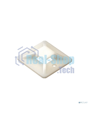 Самоклеющаяся площадка для крепления стяжек ExeGate EX293143RUS STM2525W-100 (25х25 мм, halogen free, -40°C - +85°C, белая, 100 шт)