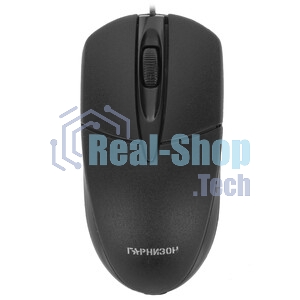Мышь проводная Гарнизон GM-220XL черный, 1000 dpi, USB, кнопки - 3