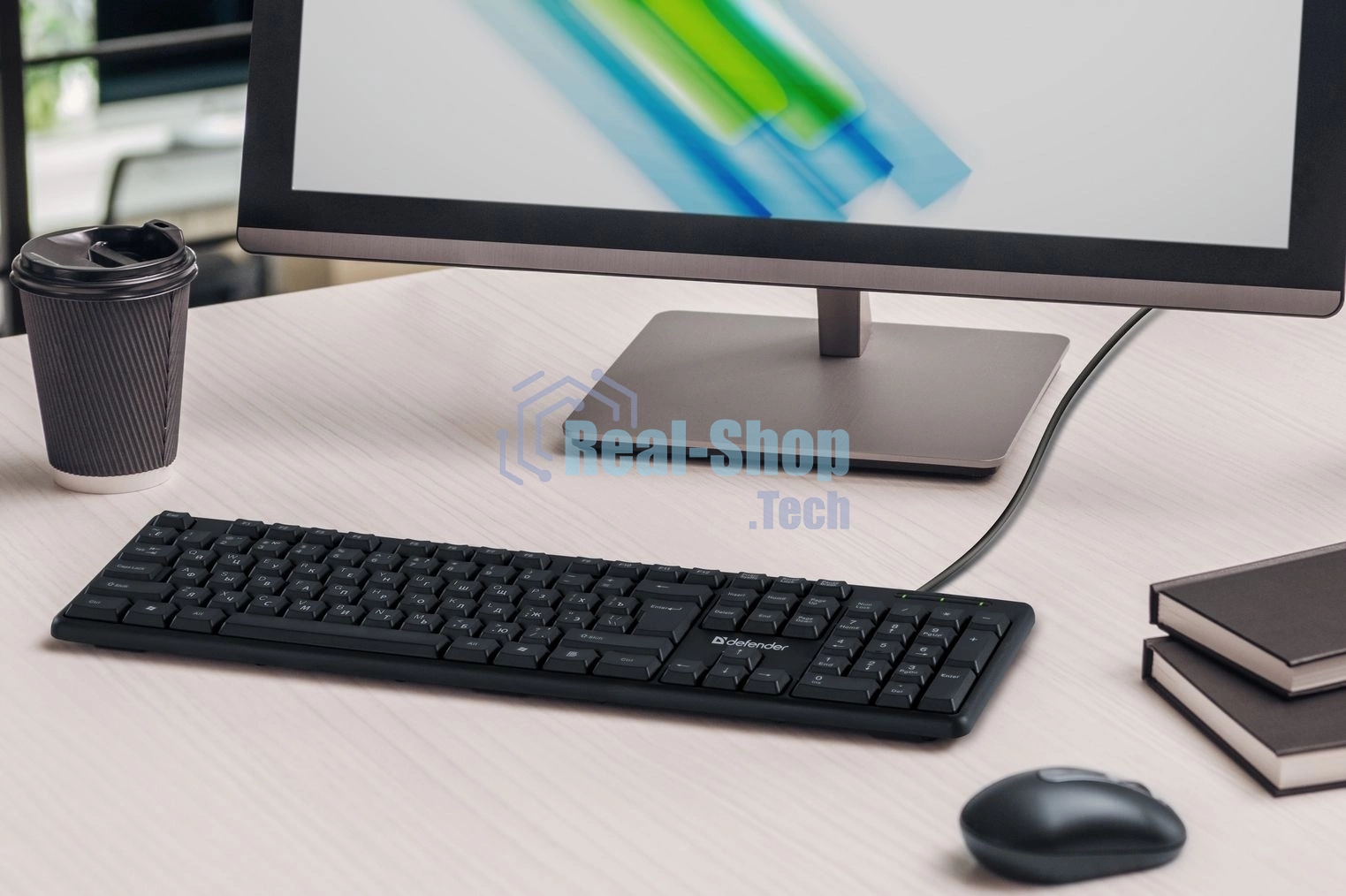Клавиатура проводная Defender Element HB-520, USB, черный