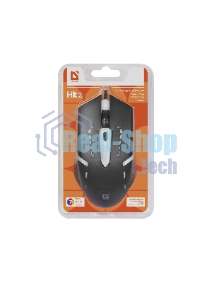 Мышь проводная Defender Hit MB-601 черный, 1200 dpi, USB, кнопки - 4