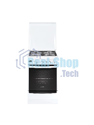 Плита газовая Gefest ПГ 5100-04 белый, конфорок 4 шт, духовка 52 л, 50 см x 85 см x 58.5 см