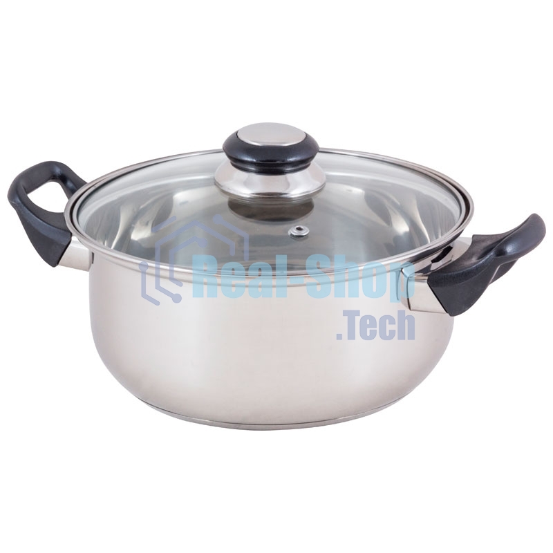 Кастрюля MALLONY BAK-S-03, объем 2,8 л, 3 слойное капсулированное дно (в уп. 8 шт)