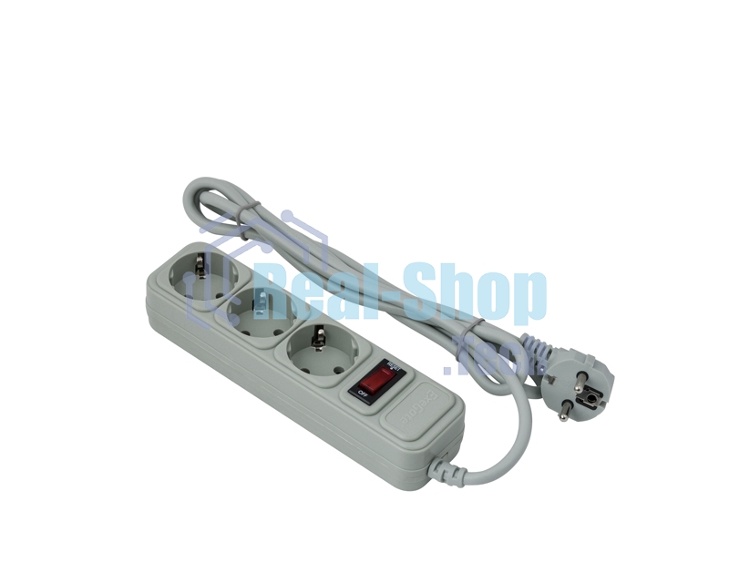 Сетевой фильтр ExeGate EX221177RUS SP-3-1.8G (3 розетки, 1.8 м, евровилка, серый)