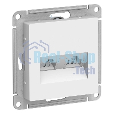 Розетка компьютерная двойная RJ45+RJ45, кат.5E, механизм, белый