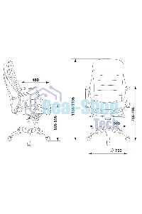 Кресло руководителя Бюрократ T-9950/BLACK-PU сиденье черный, искусственная кожа, крестовина хром