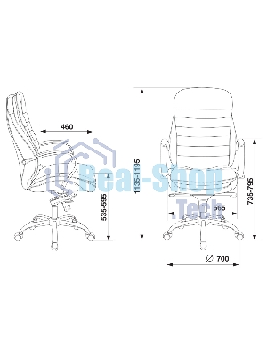 Кресло Бюрократ T-9950/BLACK-PU черный, экокожа