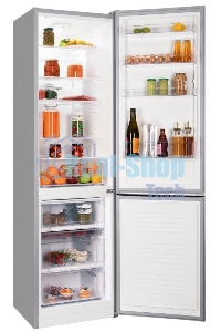 Холодильник Nordfrost NRB 154 S серый матовый двухкамерный 238/115 л морозилка снизу, капельная система