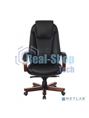 Кресло Бюрократ T-9923WALNUT/BLACK черный, кожа