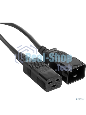 Кабель питания (UPS) ExeGate Power EC20-3P (С19->С20) VDE-250V-3*1.5-СU, 16А, черный, 3м