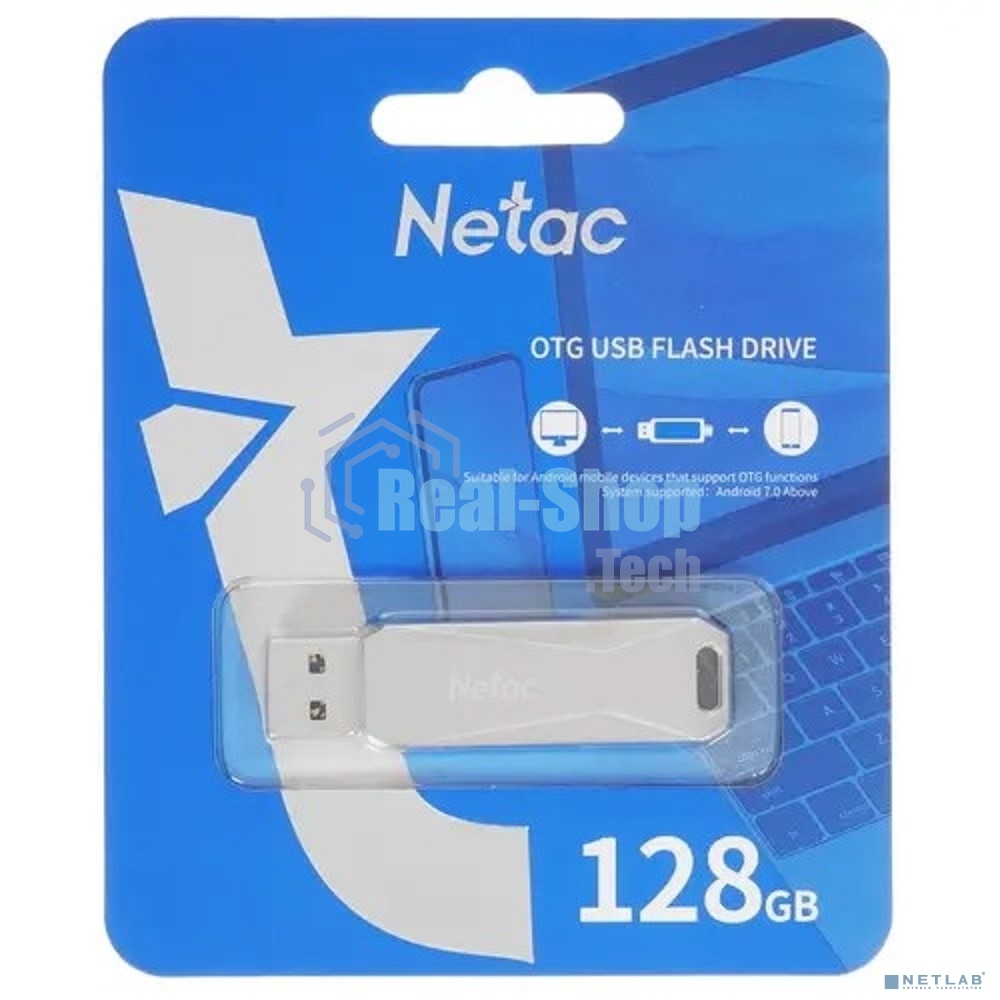 Флешка USB Netac U782C NT03U782C-128G-30PN dual USB 3.0+TypeC 128Gb, retail version