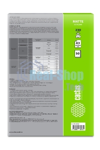 Фотобумага Cactus CS-MA323050 A3/230г/м2/50л./белый матовое для струйной печати