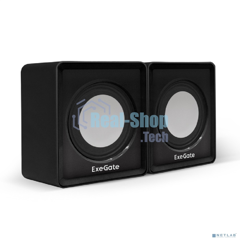 Акустическая система 2.0 ExeGate EX287057RUS Disco 140 Black (питание USB, 2х3Вт (6Вт RMS), 100-20000Гц, черный)