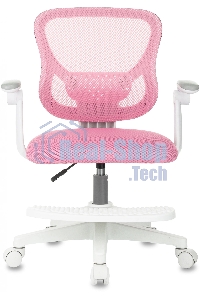 Кресло детское Бюрократ BUROKIDS 3 розовый Velvet 36, крестов. пластик