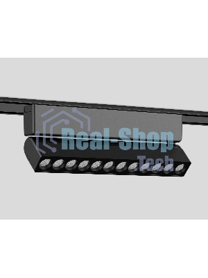 Светильник трековый светодиодный GV1474 BK черный IP20 12W 4200K 48V 24° 230*26*80