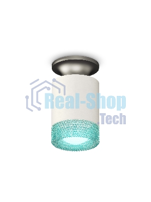 Светильник Ambrella Light XS6301162 SWH/MCH/BL белый песок/матовый хром/голубой MR16 GU5.3 (N6904, C6301, N6153)
