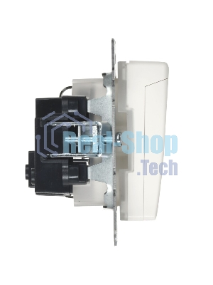 Розетка с з/к/ш с кр. 16А IP44 РСбш10-3-44-БрБ белый IEK BRITE