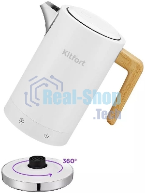 Чайник электрический Kitfort КТ-6189 1.7л. 2200Вт белый корпус: пластик/металл