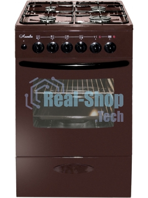 Плита комбинированная Лысьва ЭГ 404 МС-2у коричневый, конфорок 4 газовых, духовка 57 л, 50 см x 85 см x 60 см (без крышки)