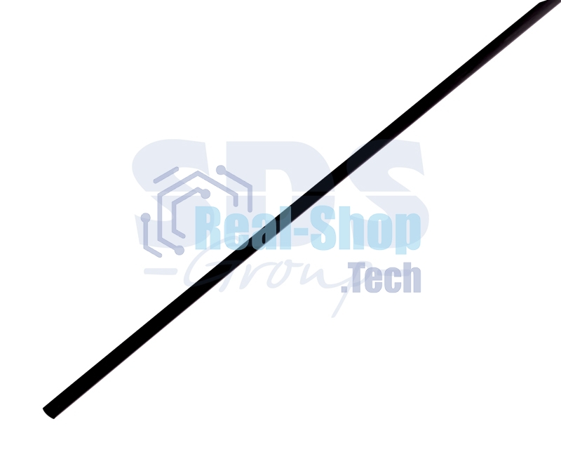 Термоусаживаемая трубка Rexant 5,0/2,5 мм, черная (бухта 100 м)