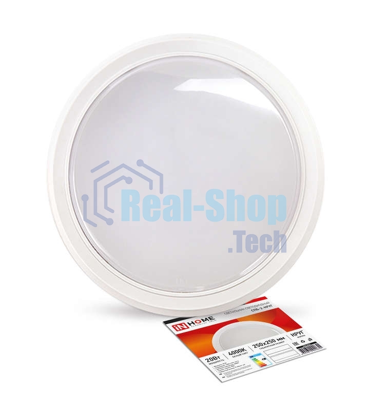 Светильник светодиодный СПБ-2-КРУГ 20Вт 230В 4000К 1400лм 250мм бел. IN HOME 4690612020655