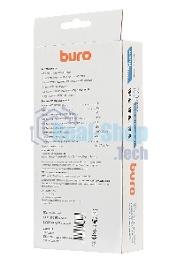 Сетевой фильтр Buro 800SH-3-W 3 м (8 розеток) белый (коробка)