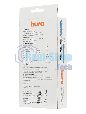 Сетевой фильтр Buro 800SH-3-W 3 м, 8 розеток, белый, коробка