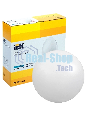 Светильник IEK LDPB0-1003-24-4000-K01 LED ДПБ 1003 24Вт IP20 4000K круг белый диаметр 380 мм, световой поток 1440 Лм