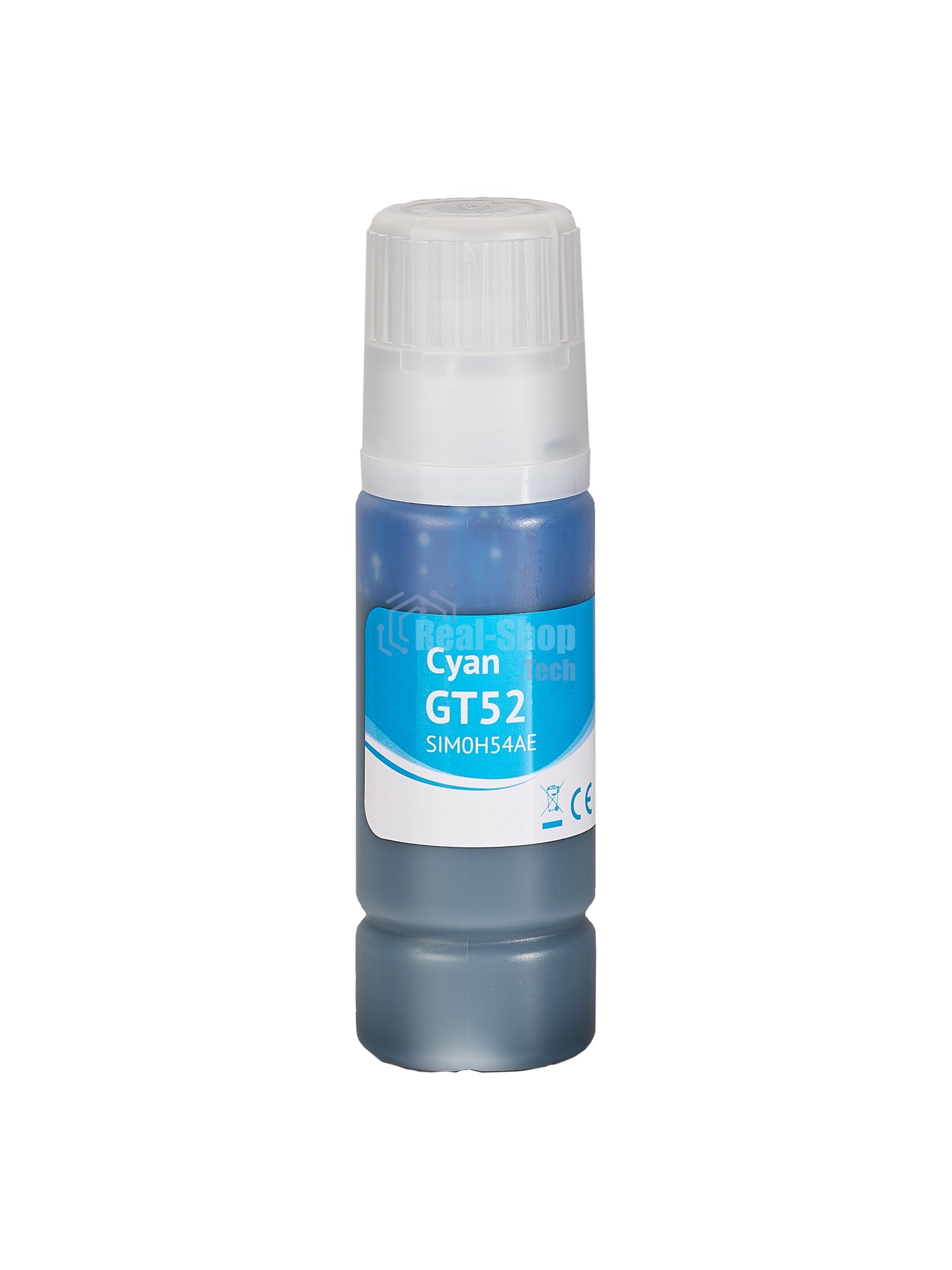 Чернила Sakura M0H54AE (№GT52 Cyan) для HP, голубой, 70 мл., 8000 к.