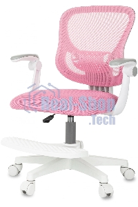 Кресло детское Бюрократ BUROKIDS 3 розовый Velvet 36, крестов. пластик