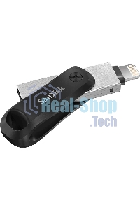 Флешка USB SanDisk IX60N iXpand Go (SDIX60N-064G-GN6NN), 64Gb, USB 3.0/Lightning, R/W 150/70, черный/серебристый