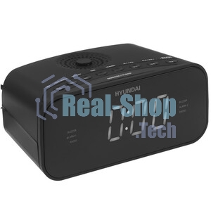 Радиобудильник Hyundai H-RCL221 черный LCD подсв:белый часы:цифровые FM