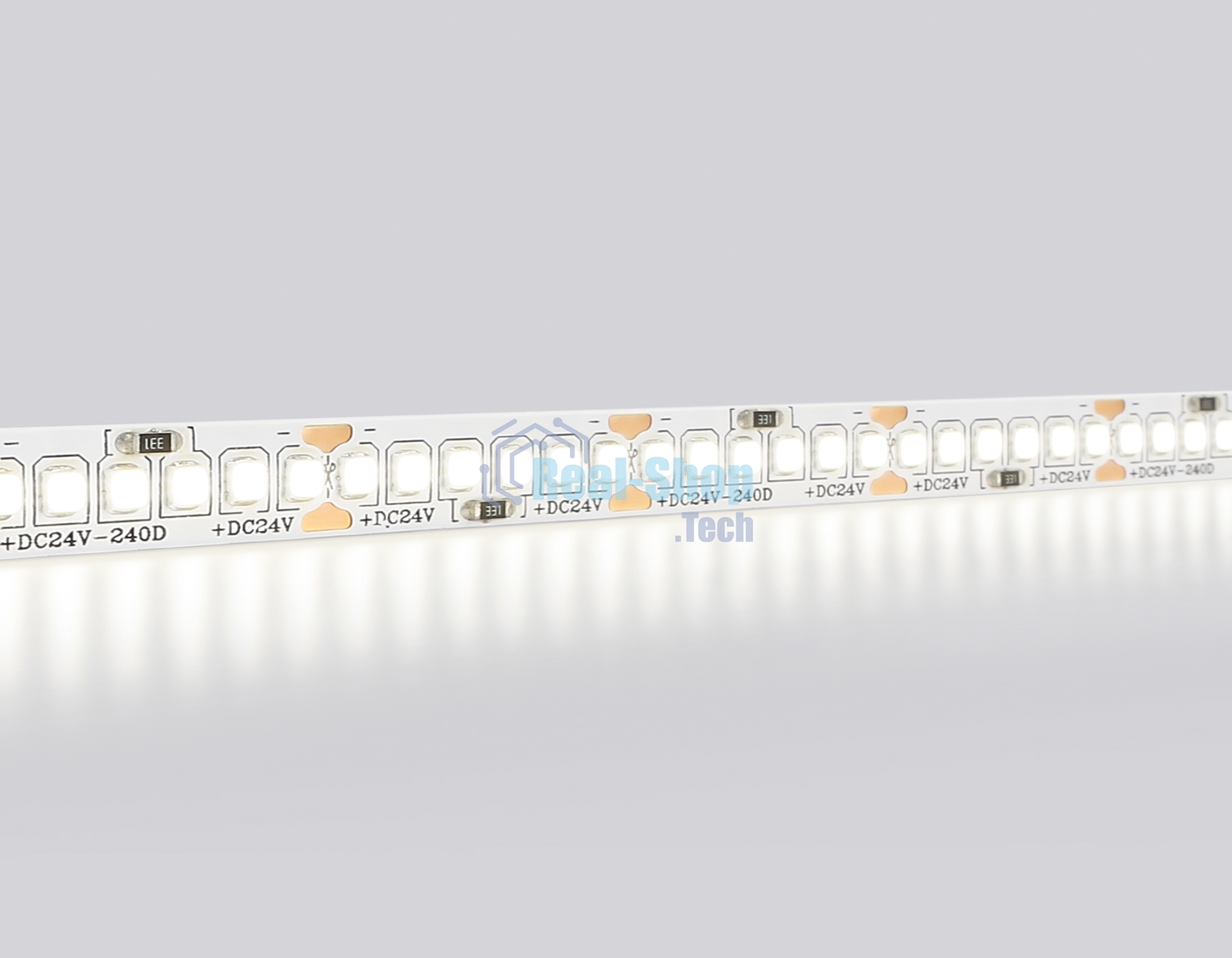 Светодиодная лента Ambrella light GS3402 2835 240Led/ 20W m/ 24V IP20 4500K/ 5000*10*1.2mm (2 конт.)