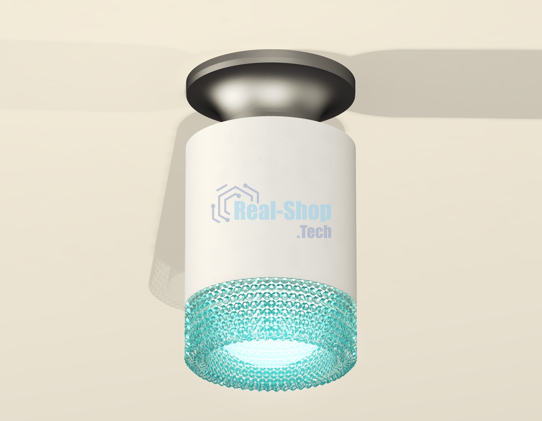 Светильник Ambrella Light XS6301162 SWH/MCH/BL белый песок/матовый хром/голубой MR16 GU5.3 (N6904, C6301, N6153)
