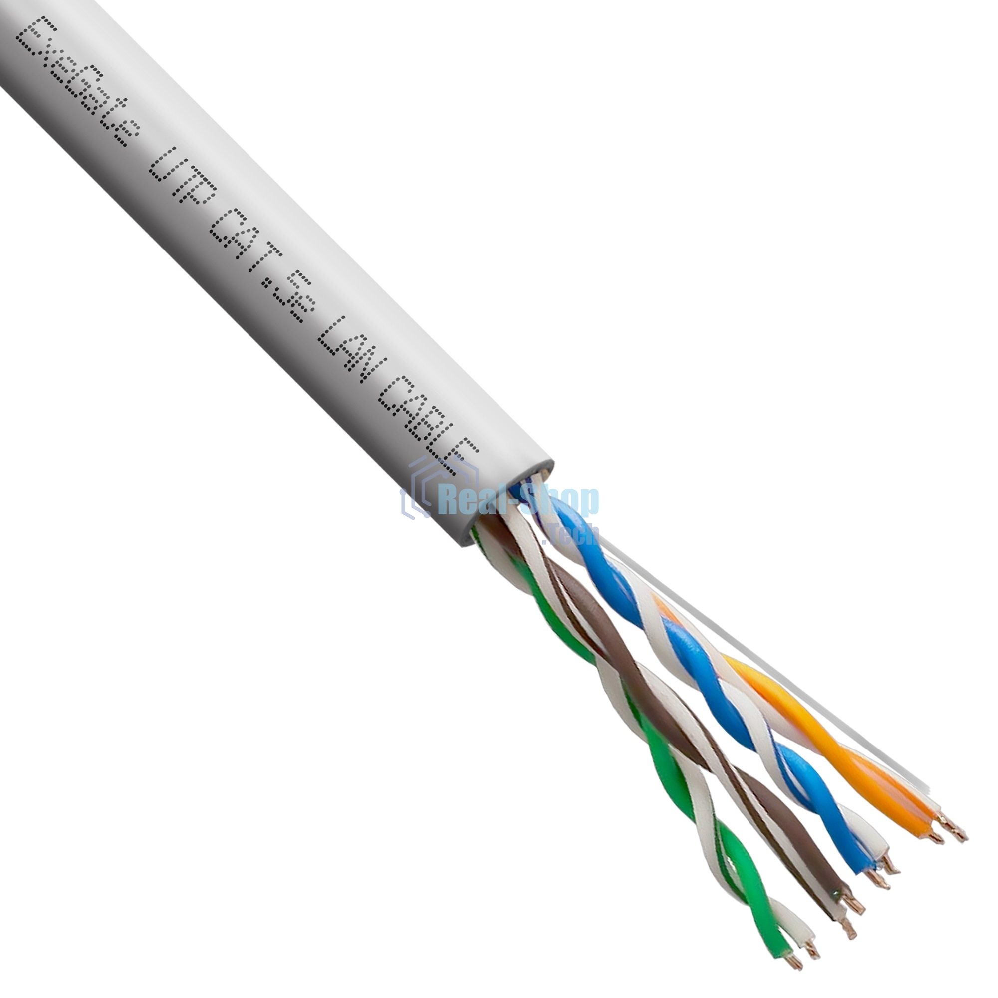 Кабель ExeGate Special UTP4-C5e-CCA-S24-IN-PVC-GY-100 UTP 4 пары кат.5e CCA, 0.48мм (24AWG), 100м, серый, PVC