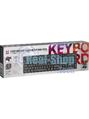 Клавиатура проводная Defender Element HB-520, USB, черный