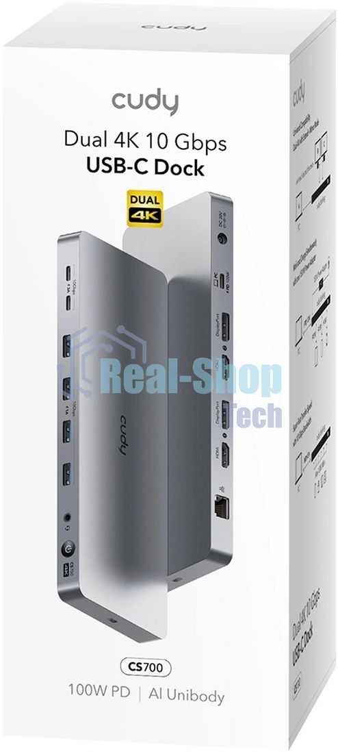 Станция докирования 13-IN-1 10Gbps USB-C Dual 4K Docking Station 150W PSU