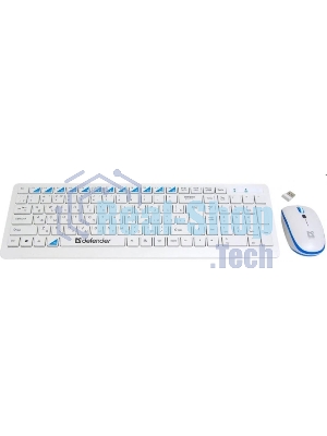 Комплект клавиатура+мышь Defender Skyline 895 беспроводной, USB, 2000 DPI, белый