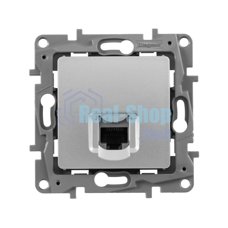 Информационная розетка RJ 45, категория 5e, UTP, Etika, алюминий