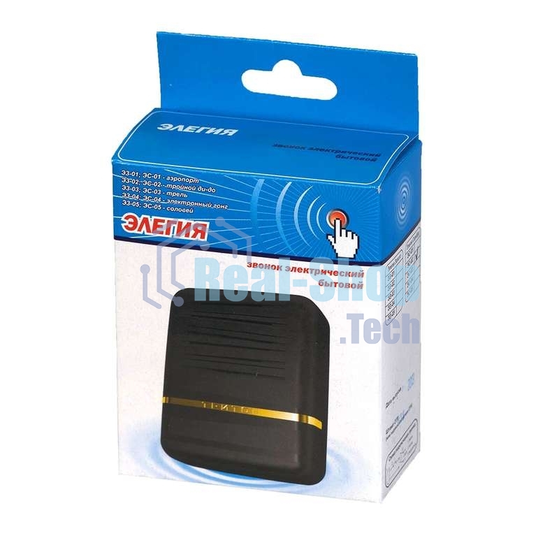Звонок дверной проводной Элегия соловей 220В 80-90дБА черный/серебристый Тритон ЭС-05