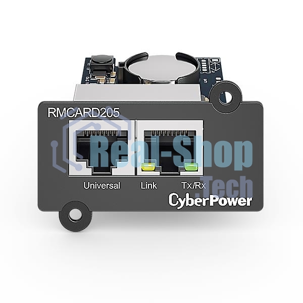 Карта удаленного управления CyberPower SNMP для источника бесперебойного питания серий OL, OLS, PR, OR, ПО PowerPanel® Business Edition, совместимость с ENVIROSENSOR, 0.15х0.15х0.07м., 0.2кг. Remote management SNMP card for OL, OLS, PR, OR series UPSs, PowerPanel® Business Edition software, сompatible with ENVIROSENSOR, 0.15x0.15x0.07m., 0.2kg.