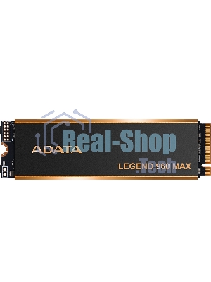 Накопитель SSD ADATA LEGEND 960 MAX, 4Tb, M.2 2280, PCIe 4.0 x4, NVMe, R/W 7400/6800, с радиатором