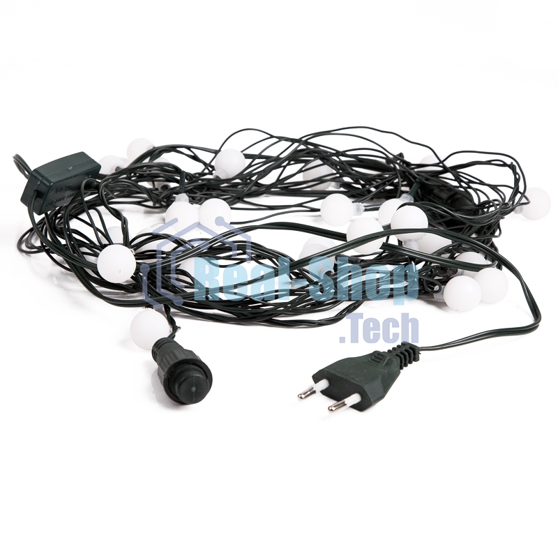 Гирлянда Neon-night Шарики Ø 18 мм, 5 м, темно-зеленый ПВХ, 30 диодов, цвет RGb