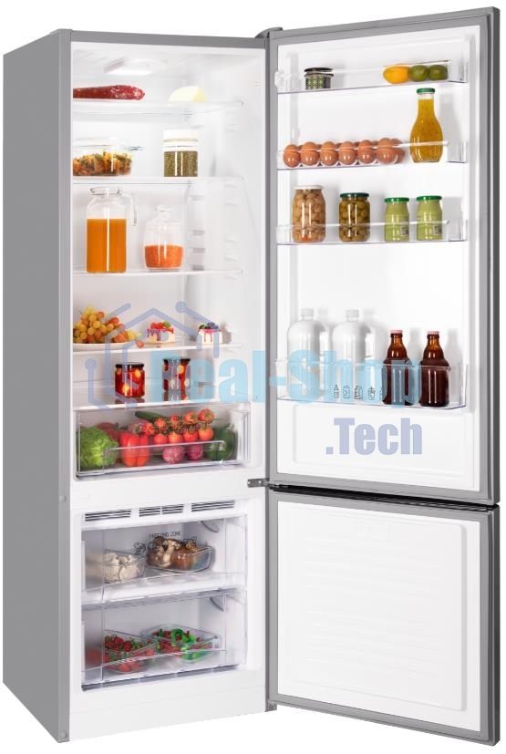 Холодильник Nordfrost NRB 124 S серый двухкамерный 238/70 л морозилка снизу